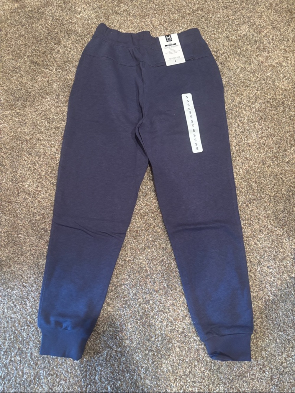 Men's Navy Fleece Jogger Sweatpants - Classic Comfort